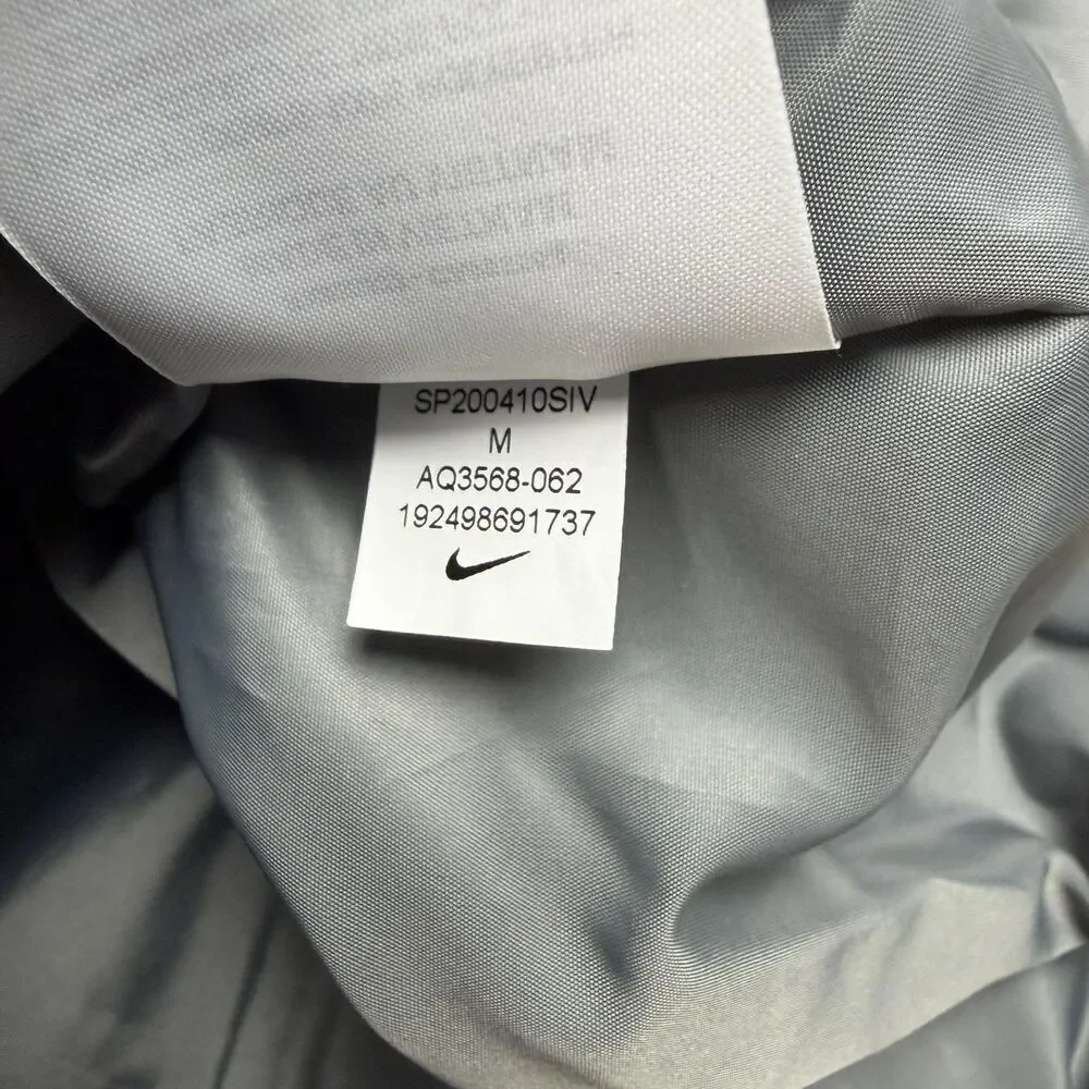 Nike Vest Mens Medium Gray Green Insulated Puffer Full Zip Baseball AQ3568-062